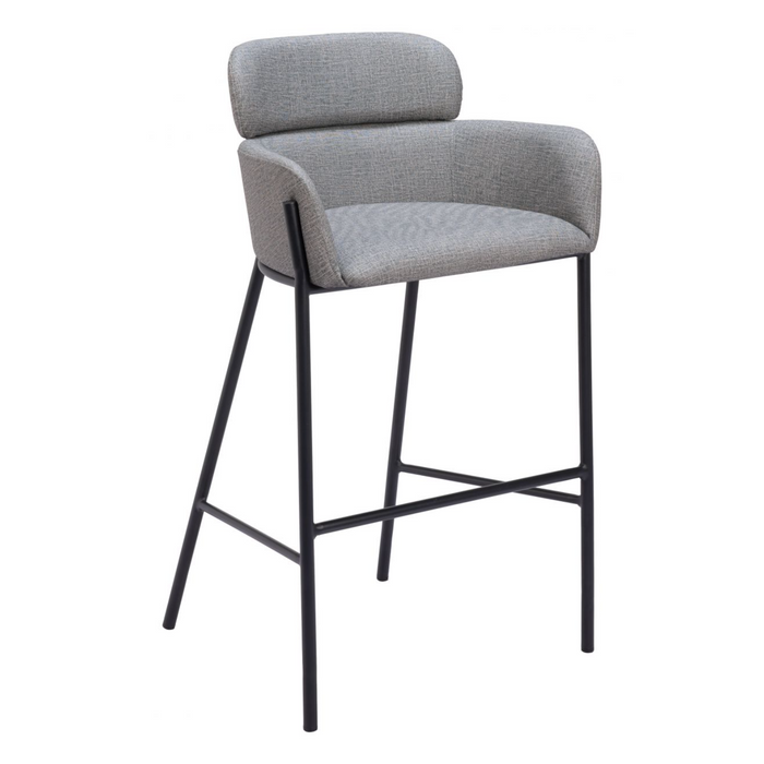 Zuo Bremor Barstool Slate Gray