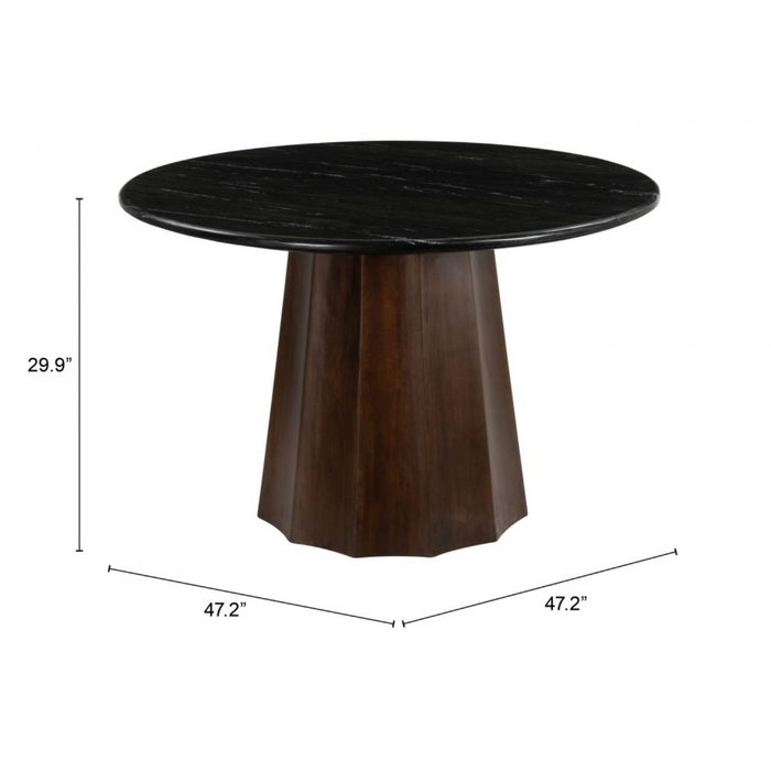 Zuo Aipe Dining Table Black & Brown