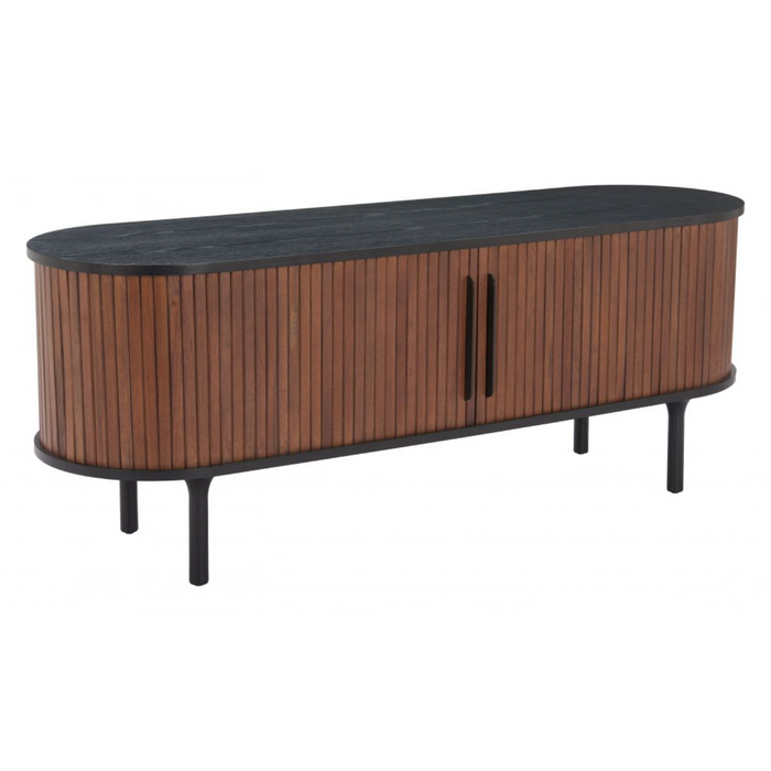 Zuo Koriana Entertainment Stand Black & Walnut