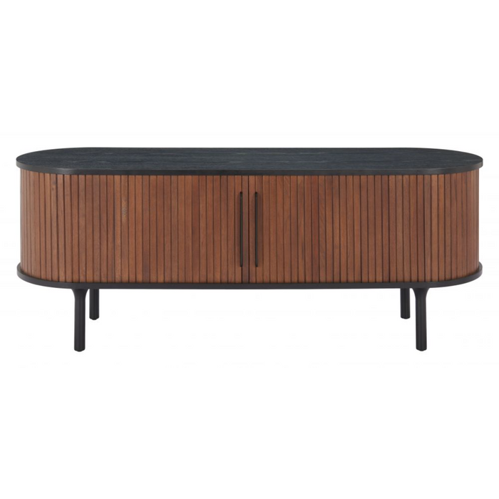 Zuo Koriana Entertainment Stand Black & Walnut