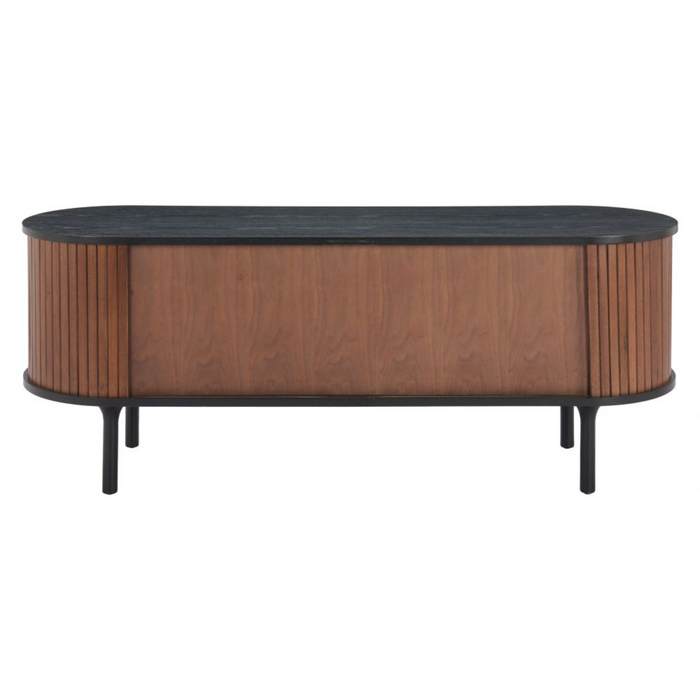 Zuo Koriana Entertainment Stand Black & Walnut