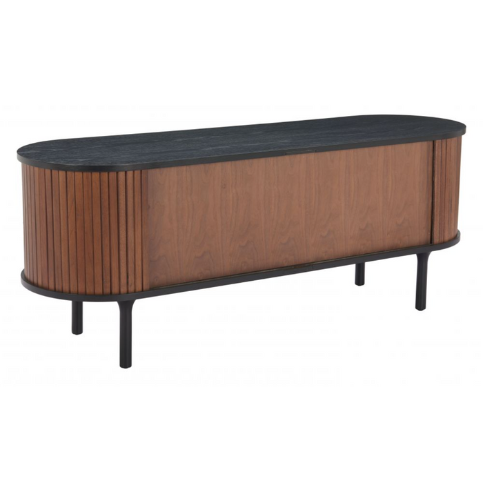 Zuo Koriana Entertainment Stand Black & Walnut