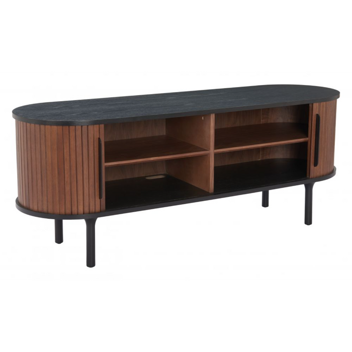 Zuo Koriana Entertainment Stand Black & Walnut