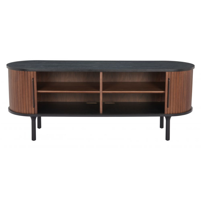 Zuo Koriana Entertainment Stand Black & Walnut