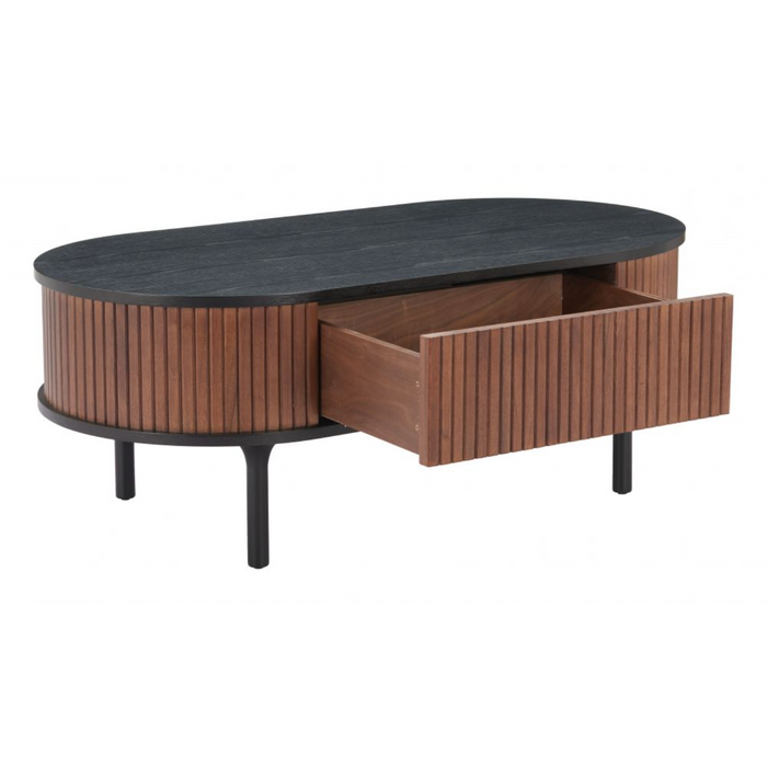 Zuo Koriana Coffee Table Black & Walnut