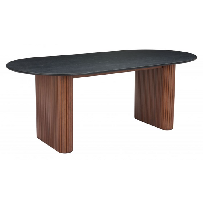 Zuo Lassig Dining Table Black & Walnut