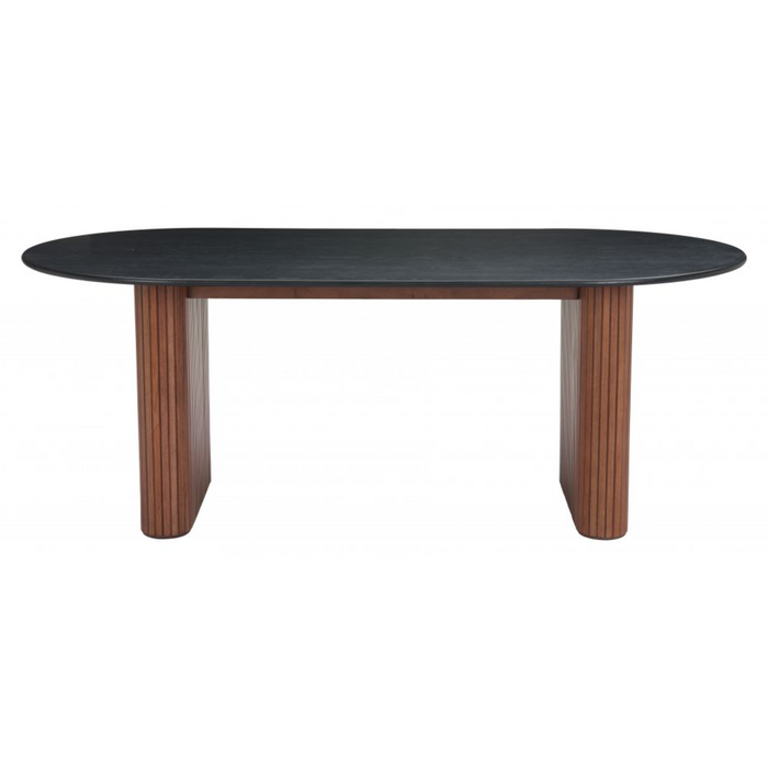 Zuo Lassig Dining Table Black & Walnut