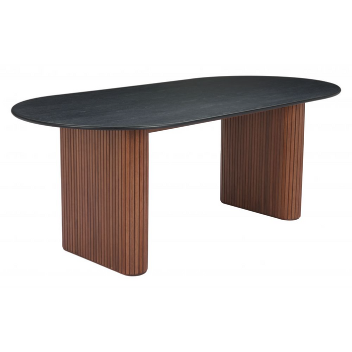 Zuo Lassig Dining Table Black & Walnut