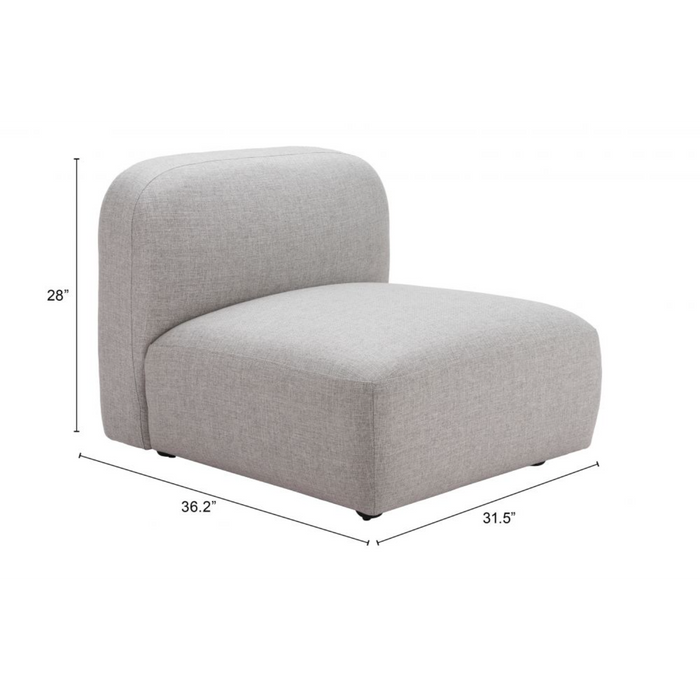 Zuo Biak Middle Chair Gray