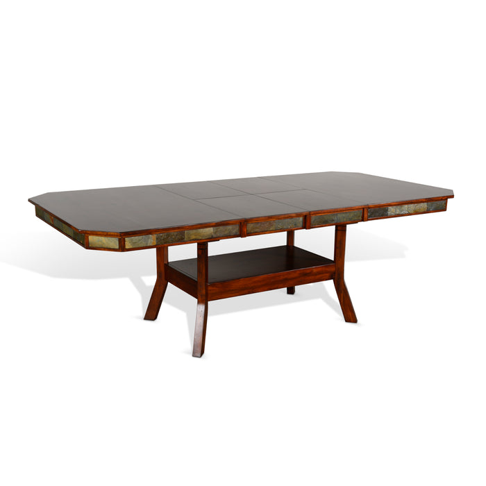 Sunny Designs Extension Dining Table with Double Butterfly Leaf Dark Chocolate