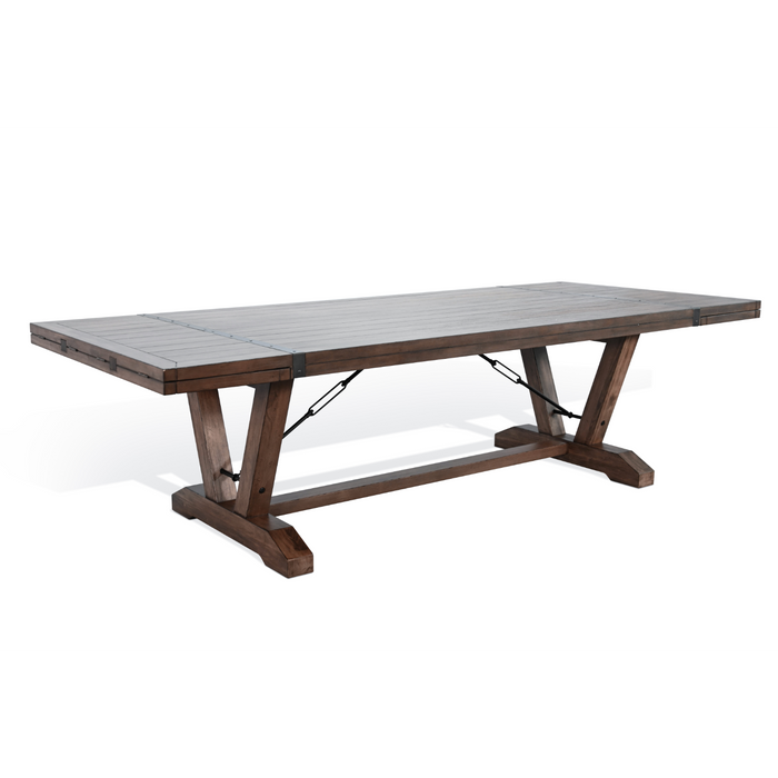 Sunny Designs Yellowstone Extension Table with Folding Leaves Buckskin