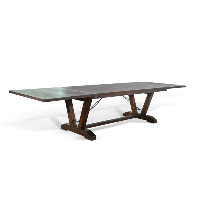 Sunny Designs Yellowstone Extension Table with Folding Leaves Tobacco Leaf