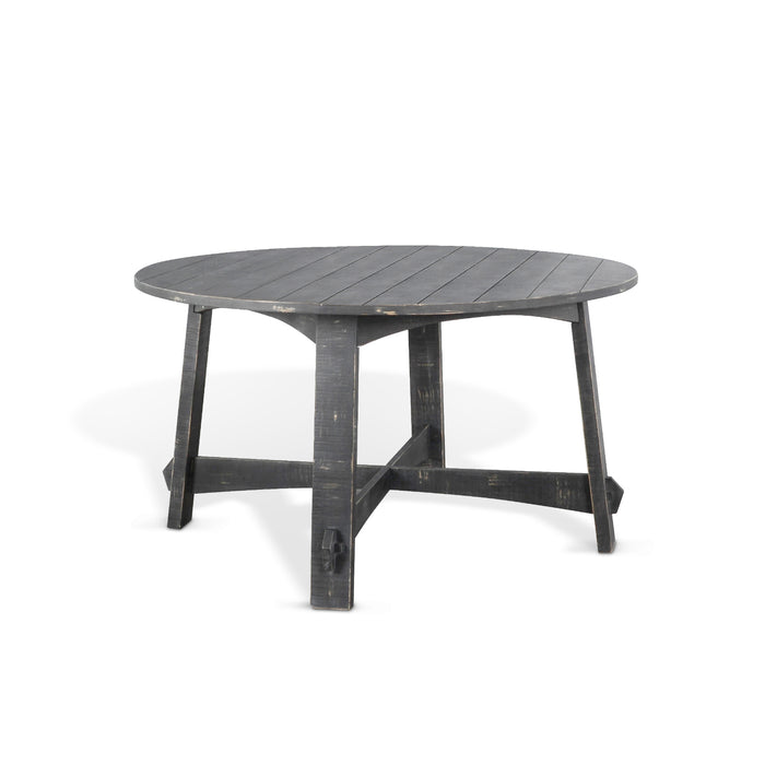 Sunny Designs Sunny Deigns Marina 54" Round Wood Dining Table Black Sand