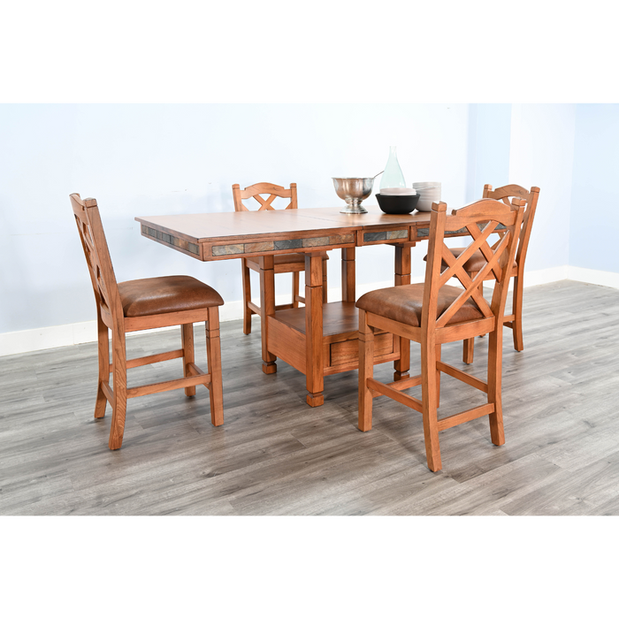 Sunny Designs Sedona 42" Traditional Wood Dining Table Rustic Oak