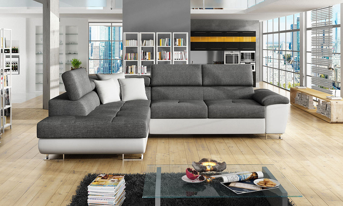 Maxima House Sectional FULL XL Sleeper Sofa AMADEO with storage MIR027