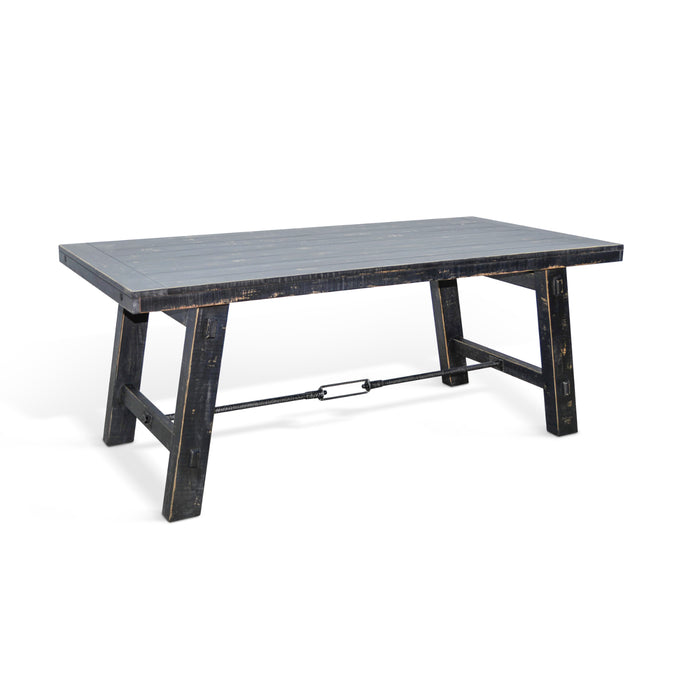 Sunny Designs Marina Wood Dining Table with Turnbuckle Black Sand