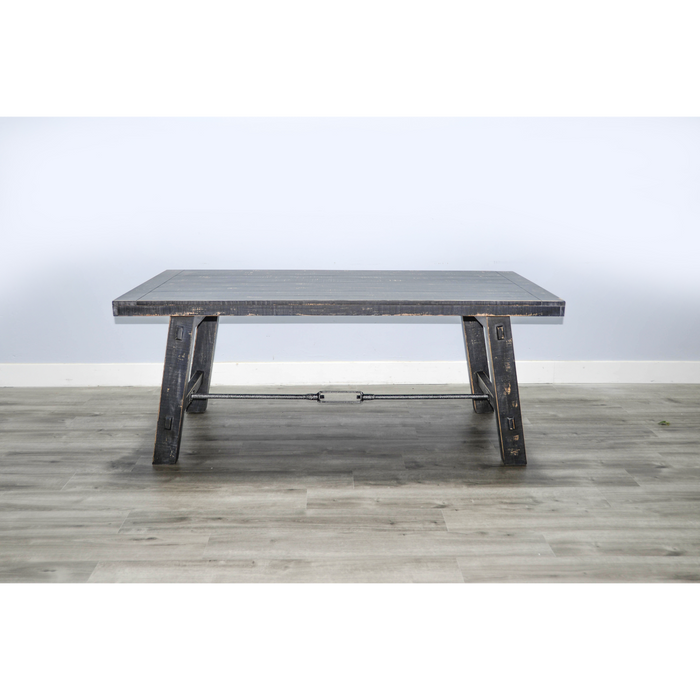 Sunny Designs Marina Wood Dining Table with Turnbuckle Black Sand