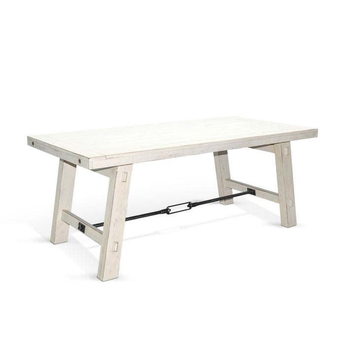 Sunny Designs White Sand Dining Table with Turnbuckle White Sand