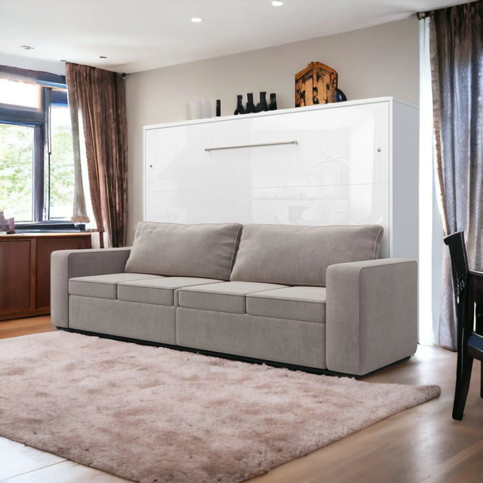Maxima House Horizontal Murphy Bed Invento with Sofa, European Full Xl - Bed & Sofa Hub