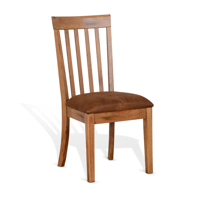 Sunny Designs Sedona Slatback Chair, Cushion Seat Rustic oak