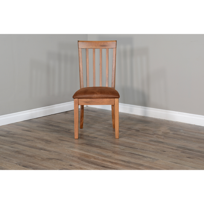 Sunny Designs Sedona Slatback Chair, Cushion Seat Rustic oak