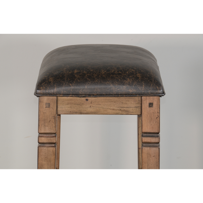 Sunny Designs Bar Backless Stool, Cushion Seat Buckskin
