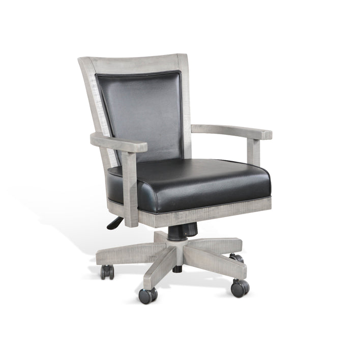 Sunny Designs Game Chair with Casters, Cushion Seat & Back Alpine Grey