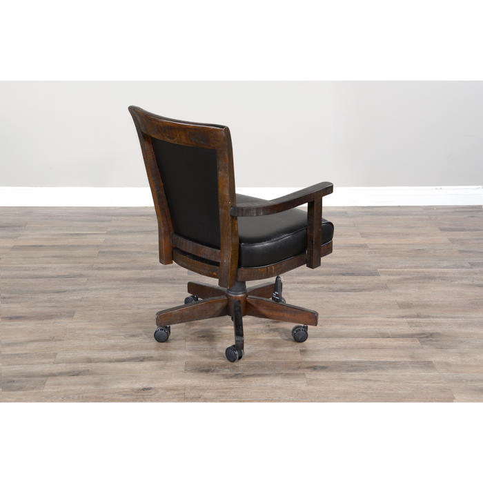 Sunny Designs Game Chair with Casters, Cushion Seat & Back Tobacco Leaf