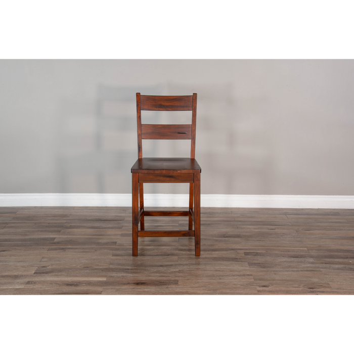 Sunny Designs Wood Ladderback Barstool Vintage Mocha
