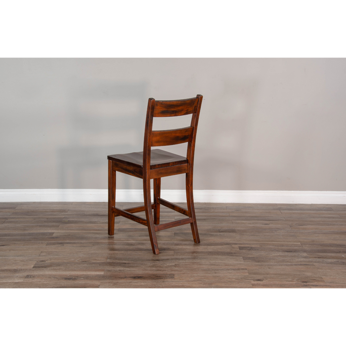 Sunny Designs Wood Ladderback Barstool Vintage Mocha