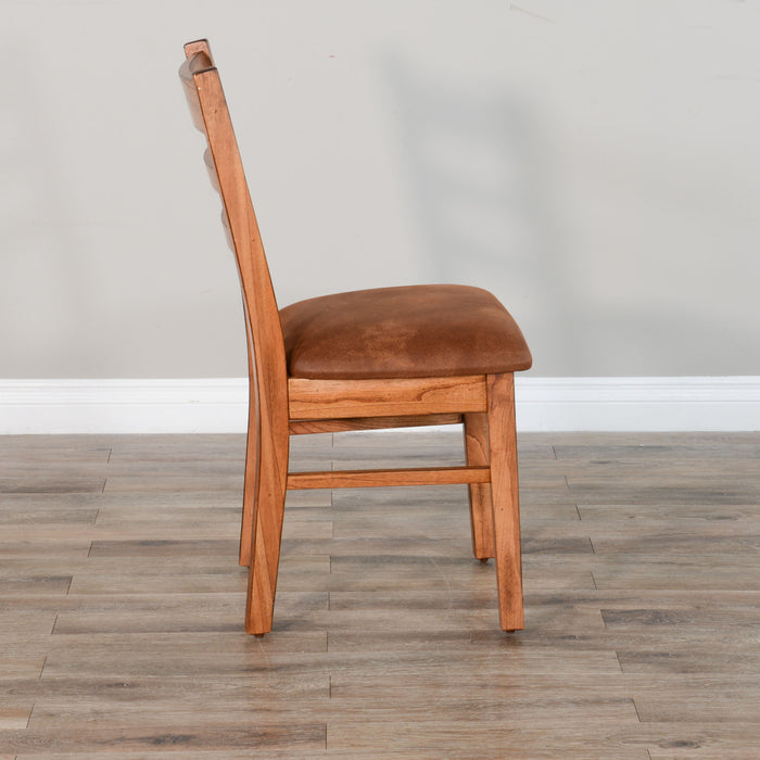 Sunny Designs Sedona Ladderback Chair, Cushion Seat Rustic oak