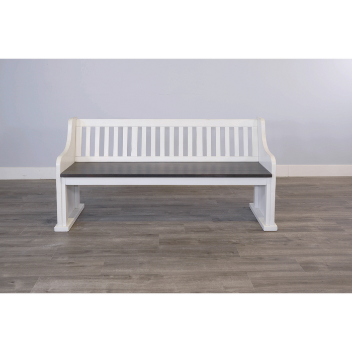 Sunny Designs Carriage House Bench with Back European Cottage