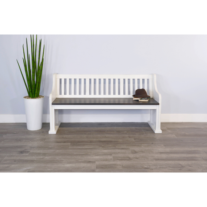 Sunny Designs Carriage House Bench with Back European Cottage