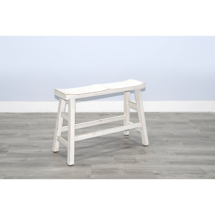 Sunny Designs White Sand Counter Bench, Wood Seat White Sand