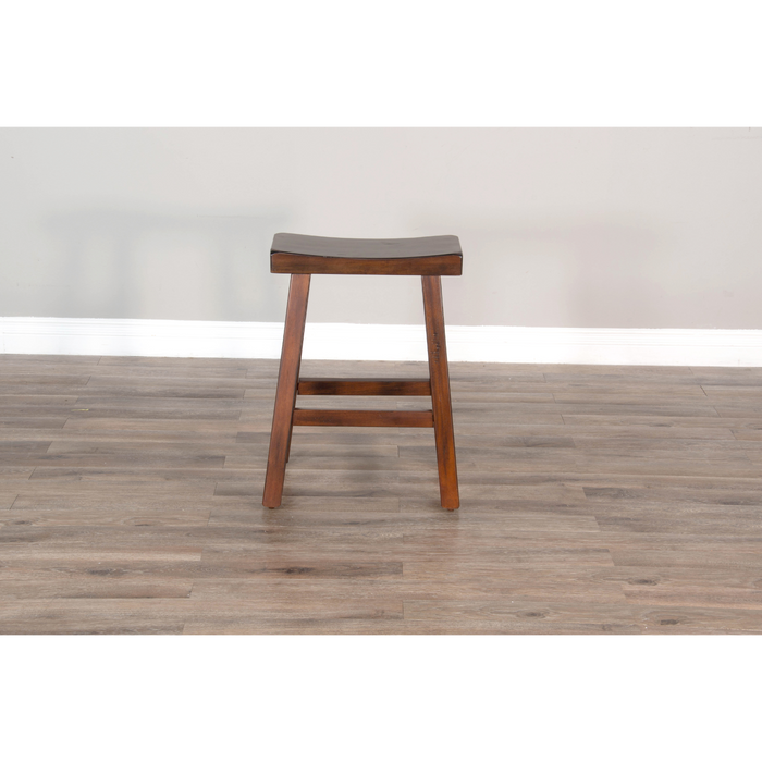 Sunny Designs Counter Saddle Seat Stool, Wood Seat Dark Chocolate - Bed & Sofa Hub