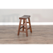 Sunny Designs Counter Saddle Seat Stool, Wood Seat Dark Chocolate - Bed & Sofa Hub