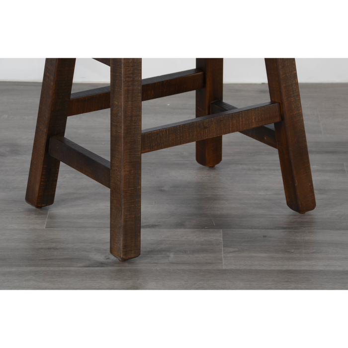 Sunny Designs Counter Saddle Seat Stool, Wood Seat Tobacco Leaf