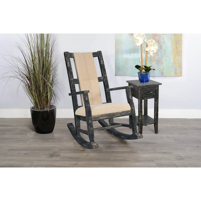 Sunny Designs Black Sand Rocker, Cushion Seat & Back Black Sand