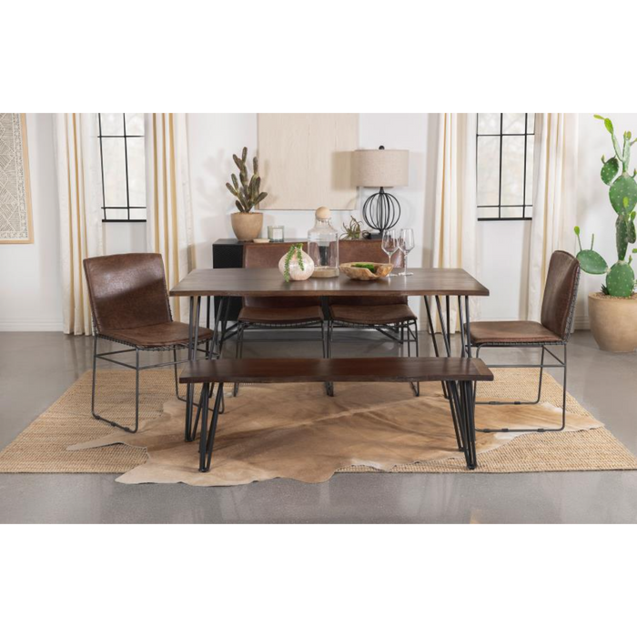 Coaster Topeka 6-piece Rectangular Dining Room Table Set Mango Cocoa