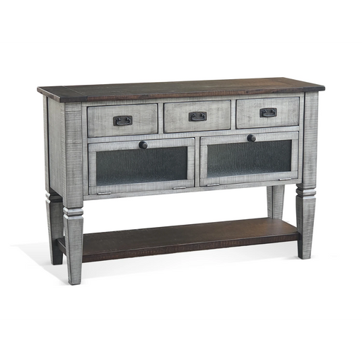 Sunny Designs Homestead Hills Alpine Grey Wood Server Tobacco Leaf and Alpine Grey - Bed & Sofa Hub