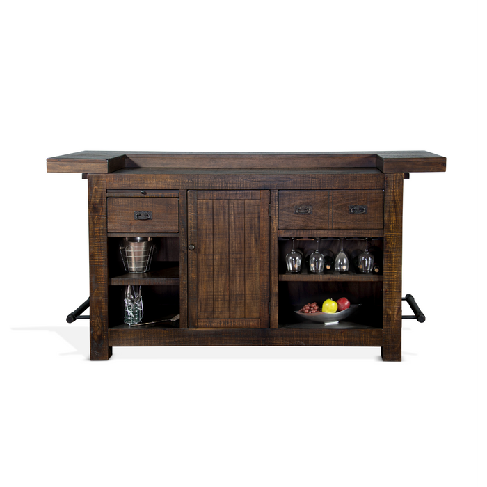 Sunny Designs 80" Traditional Wood Home Bar 1963TL2