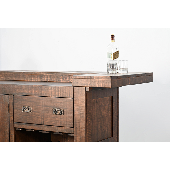 Sunny Designs 80" Traditional Wood Home Bar 1963TL2