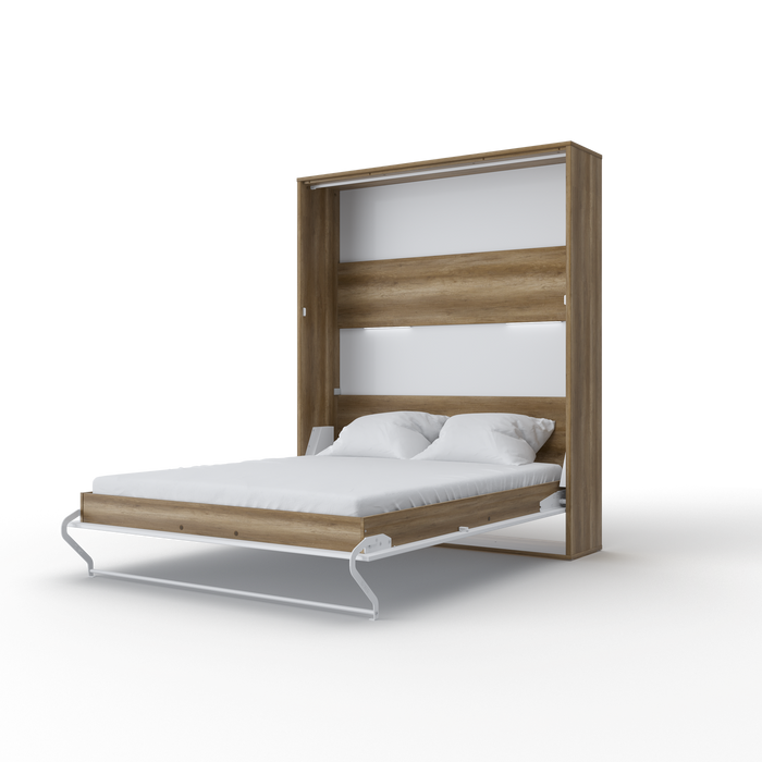 Maxima House Murphy bed Vertical European Queen with mattress and LED included INVENTO IN-14WLED