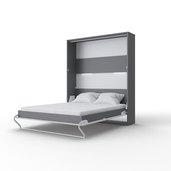 Maxima House Murphy bed Vertical European Queen with mattress and LED included INVENTO IN-14WLED