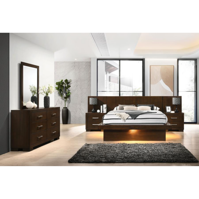 Coaster  Jessica 5-piece LED Bedroom Set Cappuccino