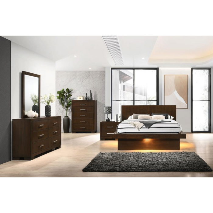 Coaster Jessica 5-piece LED Bedroom Set Cappuccino