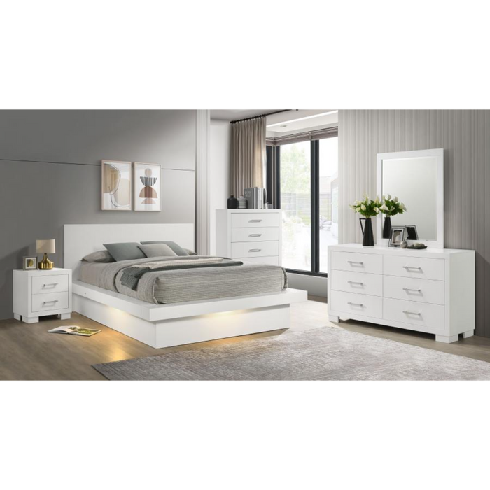 Coaster Jessica 5-piece LED Bedroom Set Cream White