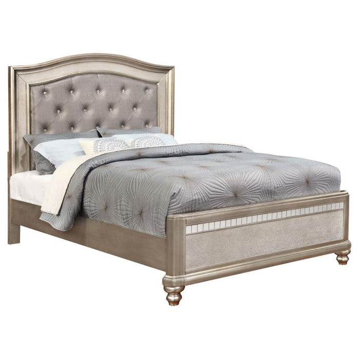 Coaster Bling Game 4-piece Bedroom Set Metallic Platinum