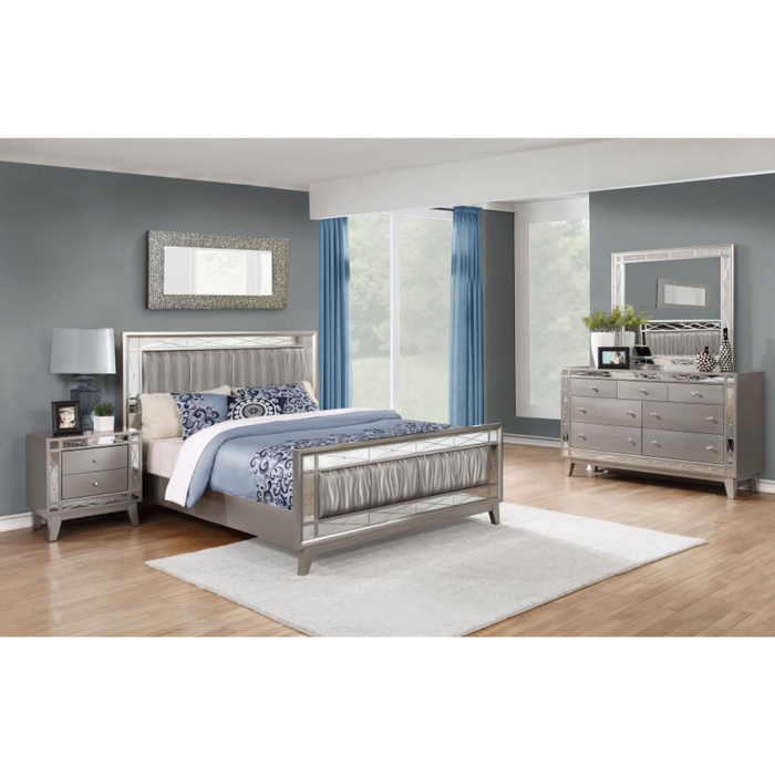 Coaster Leighton 4-piece Bedroom Set Metallic Mercury