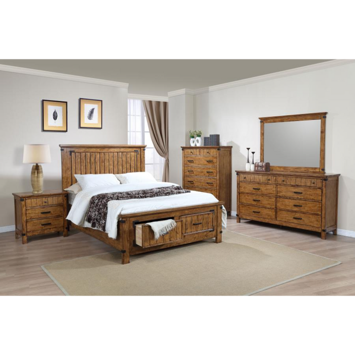 Coaster Brenner 4-piece Bedroom Set Rustic Honey